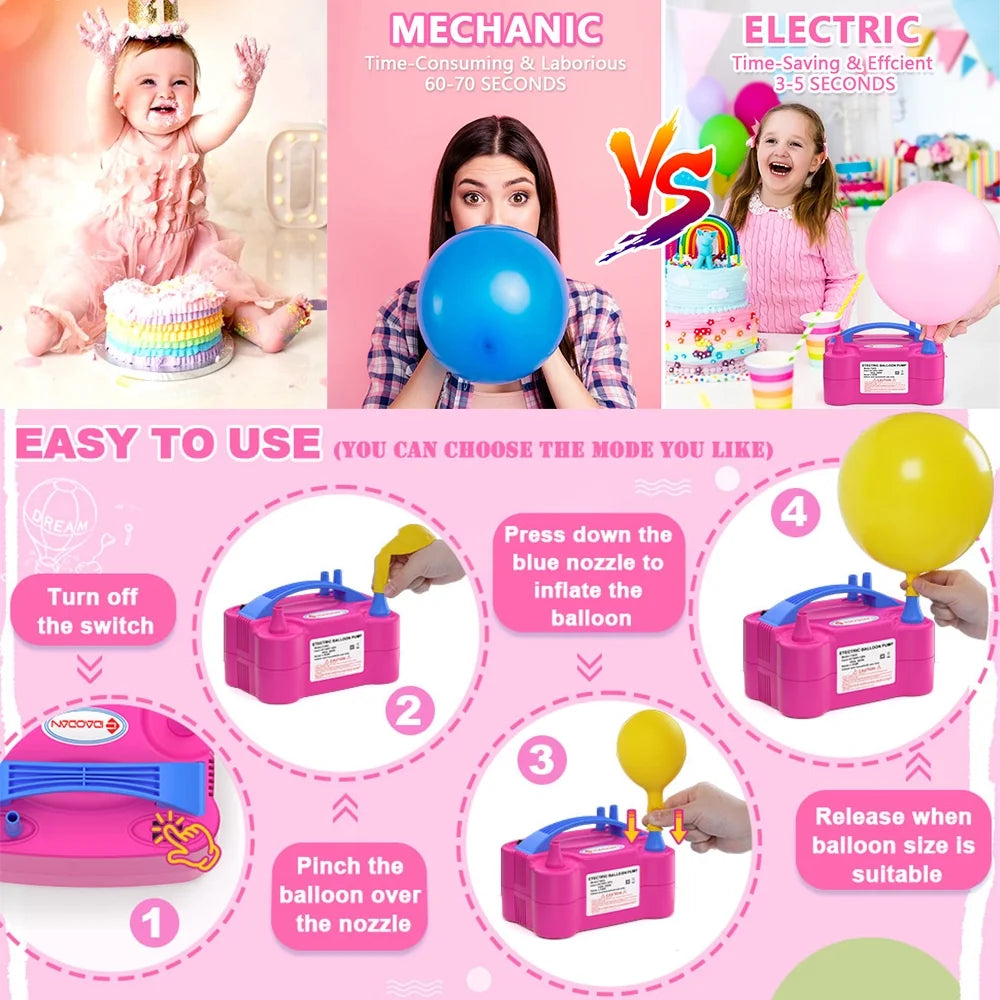 Electric Balloon Pump for Party Birthday Wedding Decoration