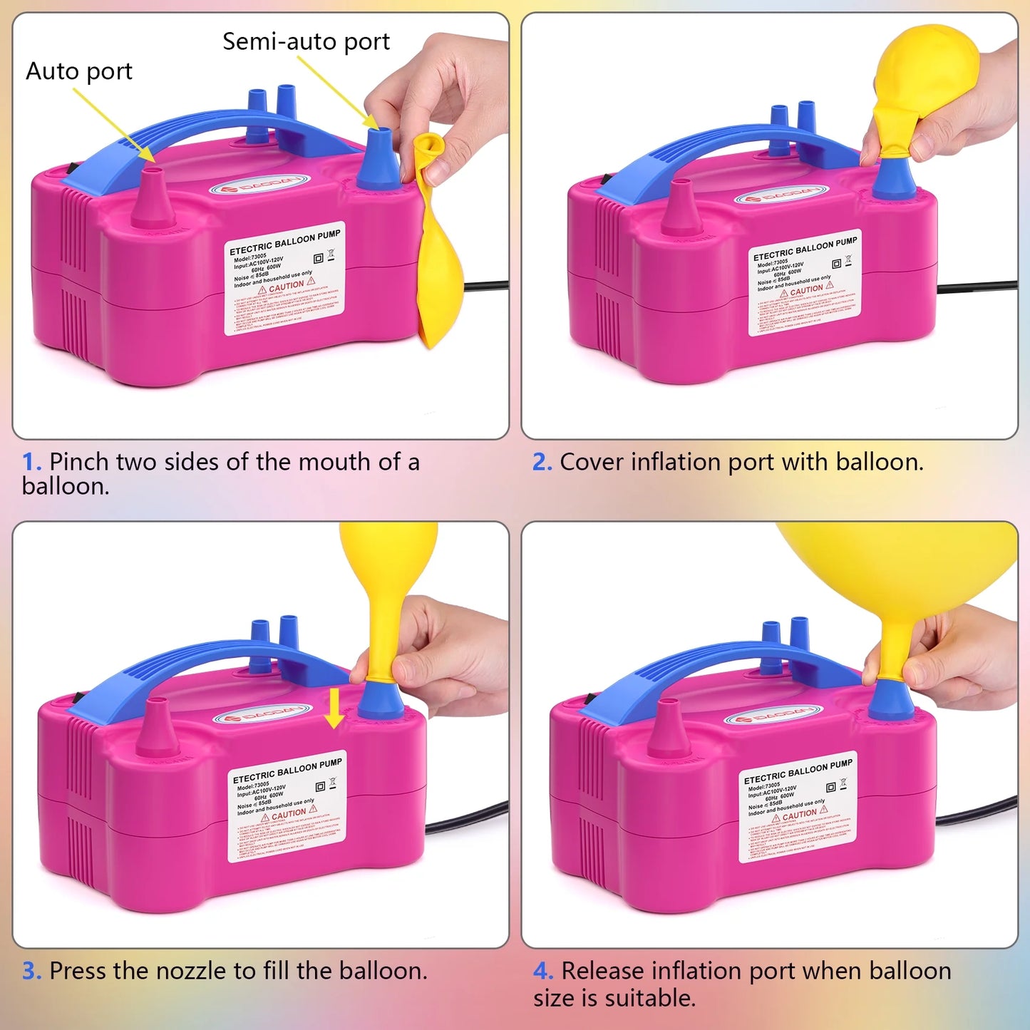 Electric Balloon Pump for Party Birthday Wedding Decoration