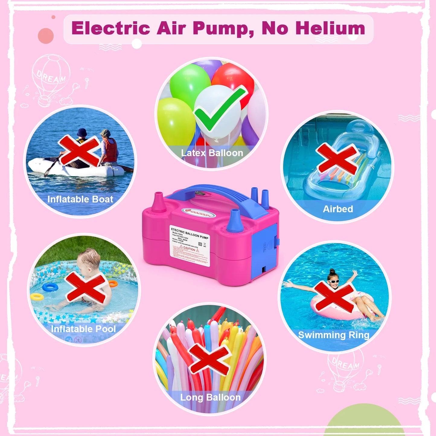 Electric Balloon Pump for Party Birthday Wedding Decoration