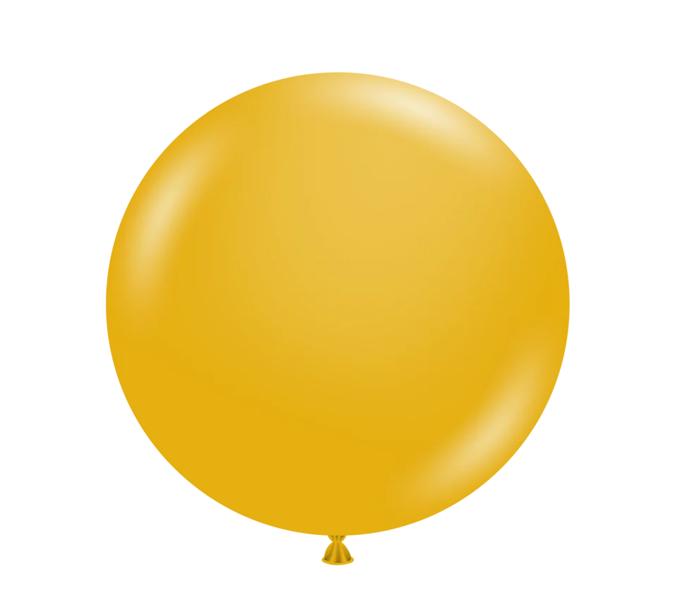 TUFTEX 11IN MUSTARD LATEX BALLOON 100CT