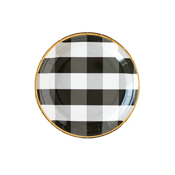 GINGHAM FARM BUFFALO CHECK PAPER PLATES