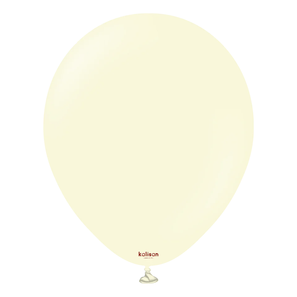 KALISAN LATEX MACARON PALE YELLOW - 18", 25 PIECES