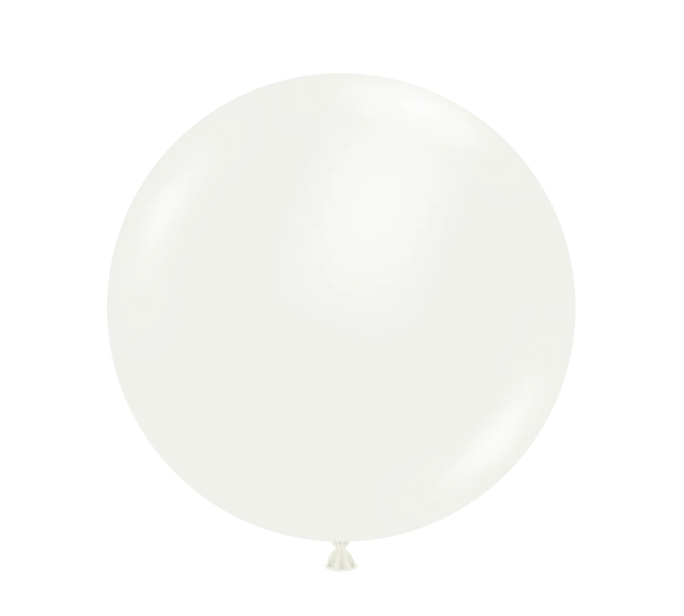 TUFTEX 17IN WHITE LATEX BALLOON 50CT