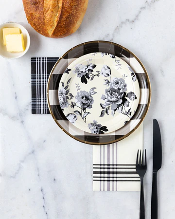 GINGHAM FARM BUFFALO CHECK PAPER PLATES
