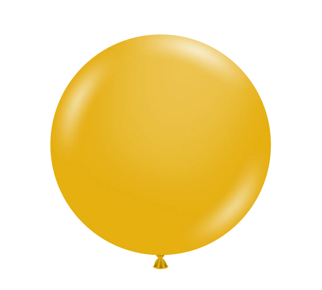 TUFTEX 5IN MUSTARD LATEX BALLOONS 50CT
