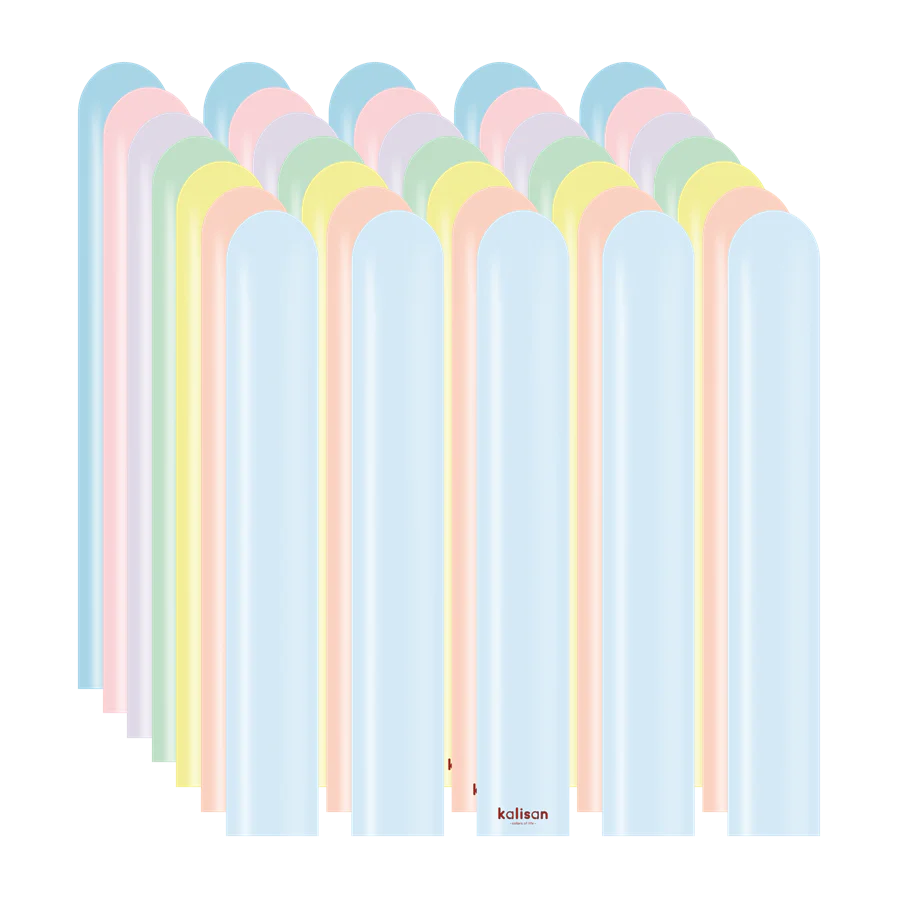 KALISAN LATEX MACARON ASSORTED (MIX) - 2"/60", 100 PIECES