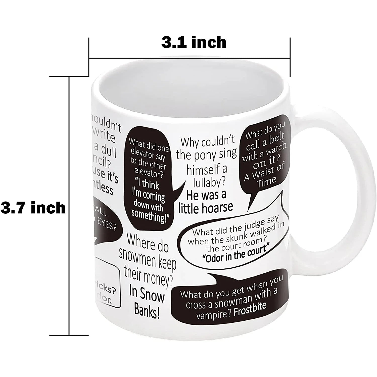 Gifts for Dad - Dad'S Emergency Jokes Mugs, Father'S Day Gifts, Dad Mugs, Dad Christmas Gifts, Dad Birthday Gifts,  White 11 Fl Oz Coffee Mugs Ceramic Mug Tea Cup