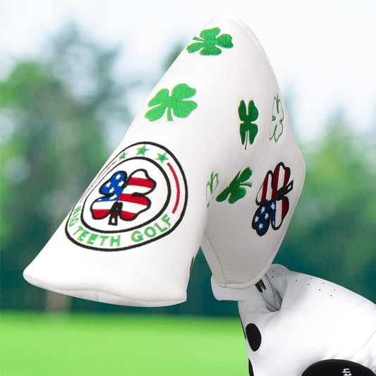 Golf Blade Putter Cover Headcover Club Protector Magnetic Bar Closure Lucky Putter Cover for Scotty Cameron Taylormade Odyssey