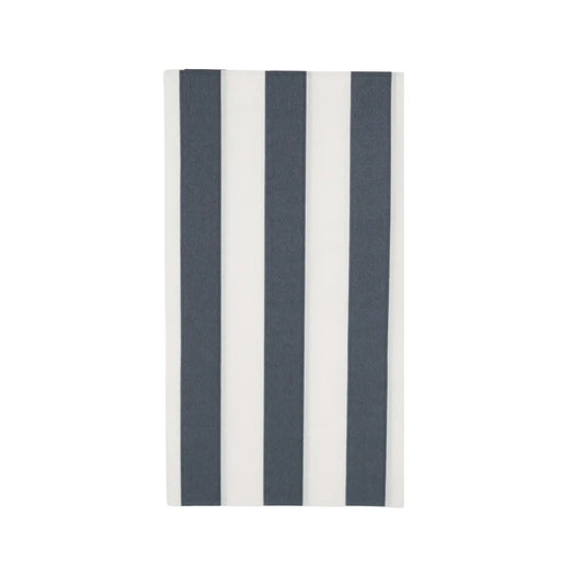 Midnight Blue Cabana Stripe Guest Towels
