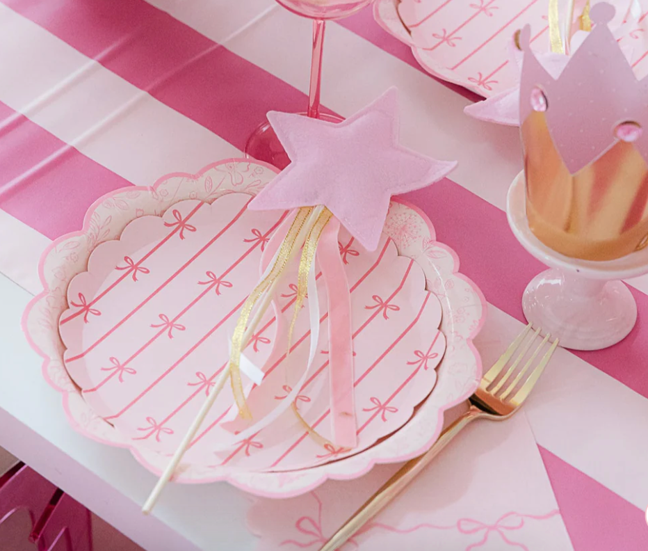 Petal Pink Signature Bow Small Plates