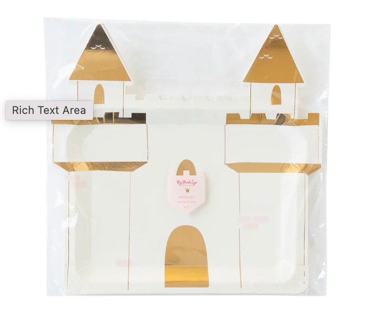 PRINCESS CASTLE SHAPED PLATE