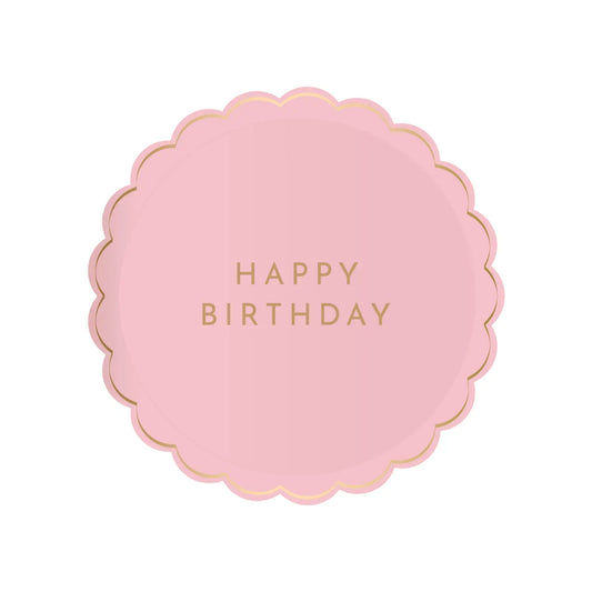Petal Pink Signature Happy Birthday Small Plate