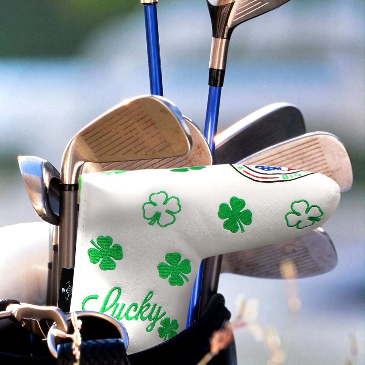 Golf Blade Putter Cover Headcover Club Protector Magnetic Bar Closure Lucky Putter Cover for Scotty Cameron Taylormade Odyssey