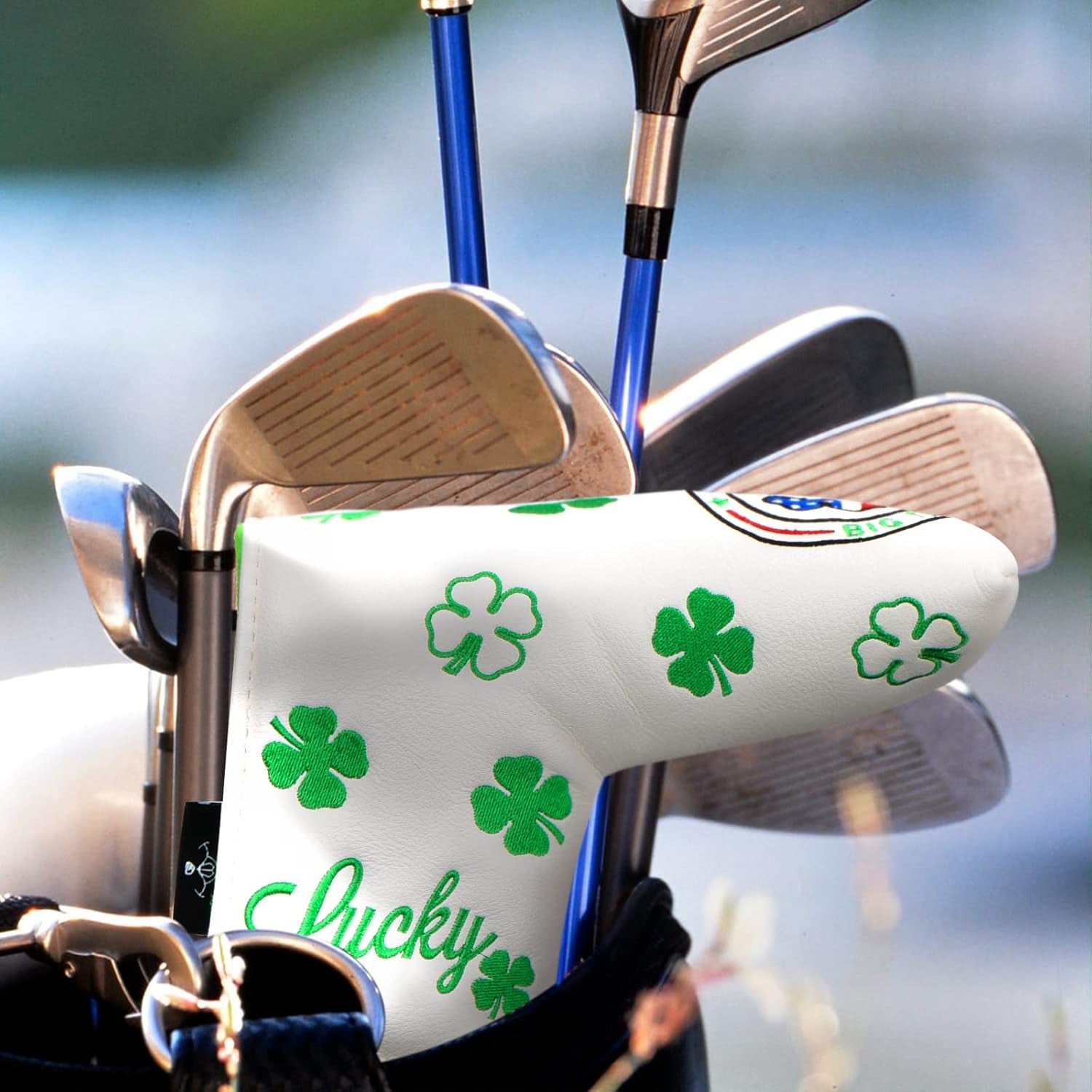 Golf Blade Putter Cover Headcover Club Protector Magnetic Bar Closure Lucky Putter Cover for Scotty Cameron Taylormade Odyssey