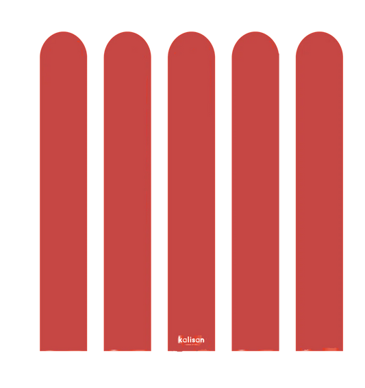 KALISAN NOZZLE UP STANDARD DEEP RED - 260 MODELLING 2"/60", 50 PIECES