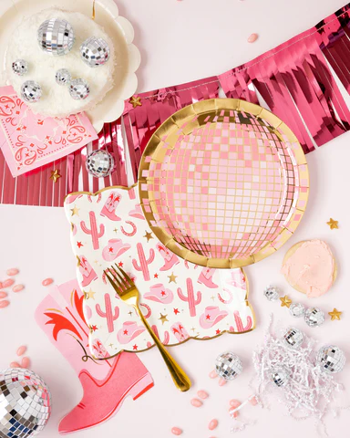 DISCO BALL PAPER PLATE
