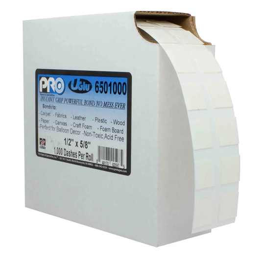 UGlu  1.5 inch x .625 inch Dashes 1000ct Roll