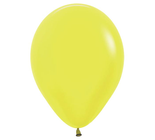 5 inch Sempertex Neon Yellow Latex Balloons 100ct