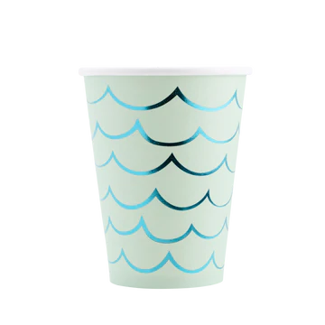 MERMAID TAIL PAPER PARTY CUPS - 12 OZ