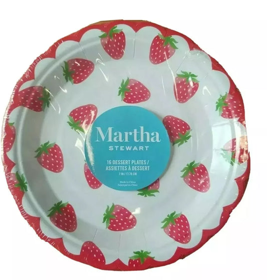 16 Desserts Paper Plates/Luncheon Dishes 7" Scalloped Edge